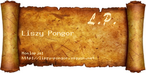 Liszy Pongor névjegykártya